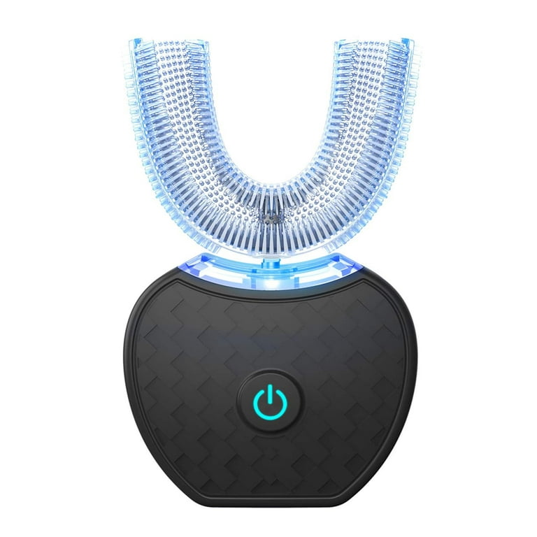 Minukebu 360 Sonic Automatic Toothbrush with LED Light Teeth Whitening Cleaning Kit Black Walmart