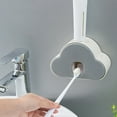 thumbnail image 1 of Automatic Toothpaste Dispenser for Bathroom - Hands-Free Toothpaste Squeezer with 2 Output Modes (Adult/Child), Holds Toothbrushes - White/Gray/Blue/Yellow - 6.3x3.94x2.56in - Plastic Wall Mount, 1 of 6
