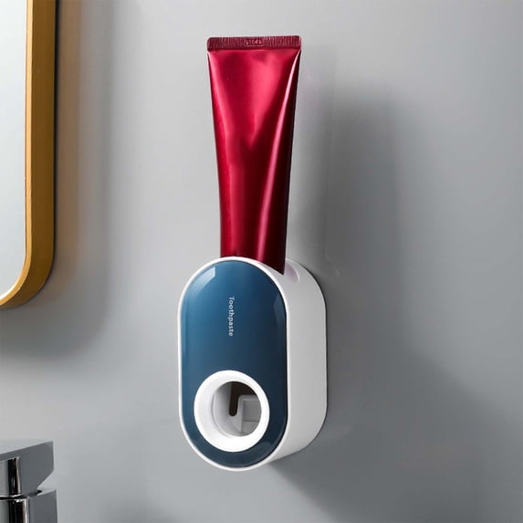 Automatic Toothpaste Dispenser Hands Free Wall Mounted for Kids Adults Bathroom Accessory Effortless Toothpaste Squeezing Keep Washroom Tidy