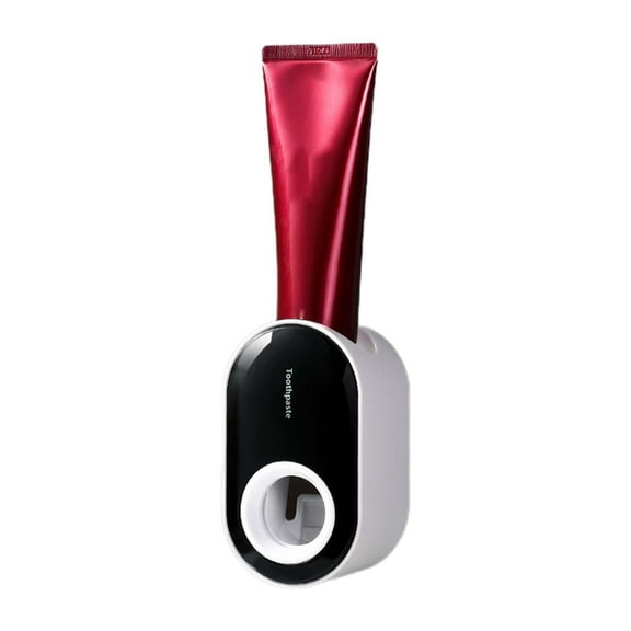 Automatic Toothpaste Dispenser for Kids & Adults | Wall Mounted Hands-Free Toothpaste Squeezer | No-Drill Bathroom Organizer (White, Pink, Blue, Gray) - 11.3x6.5x6.3cm