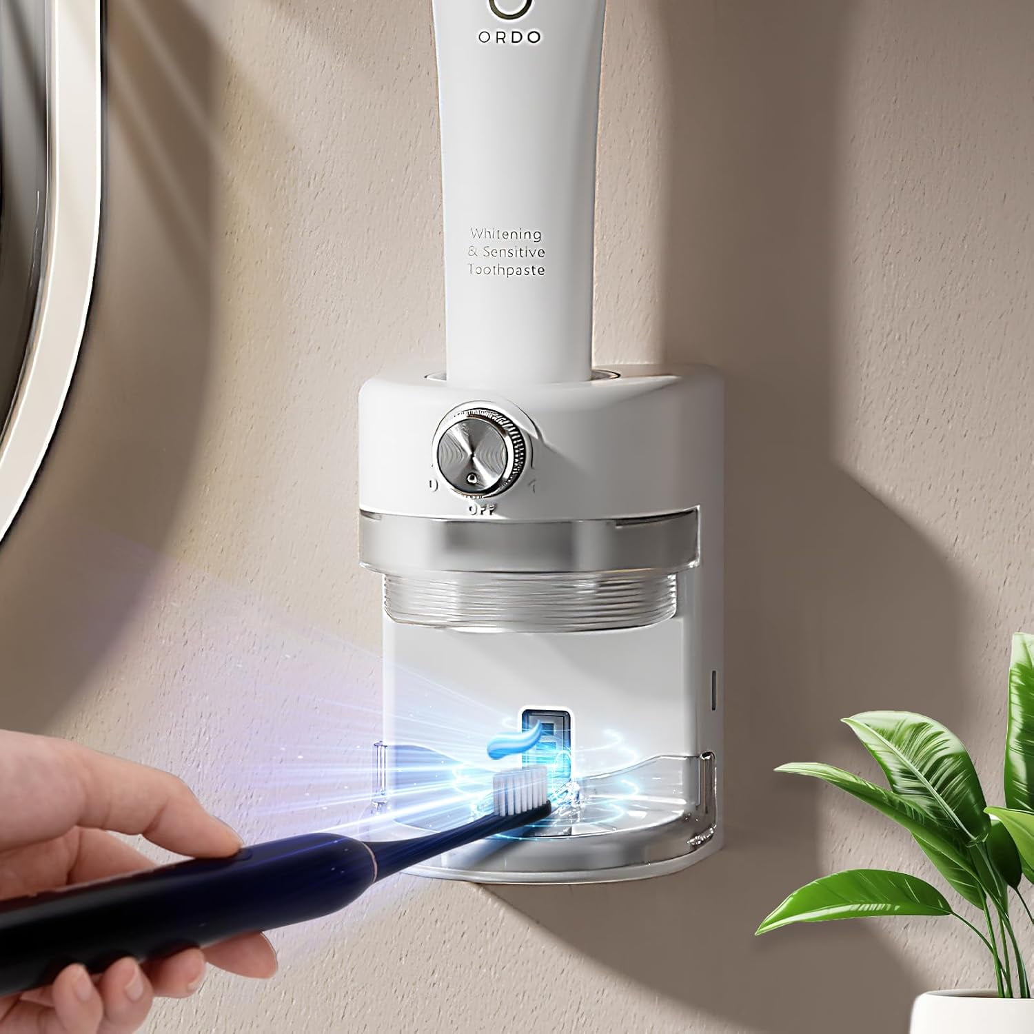 Automatic Toothpaste Dispenser, Wall Mounted Electric Toothpaste