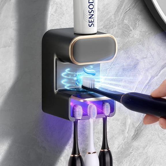 Automatic Toothpaste Dispenser,Wall Mounted Electric Toothpaste Dispenser with 3 Toothpaste Slots,Toothpaste Dispenser for Kids and Adults