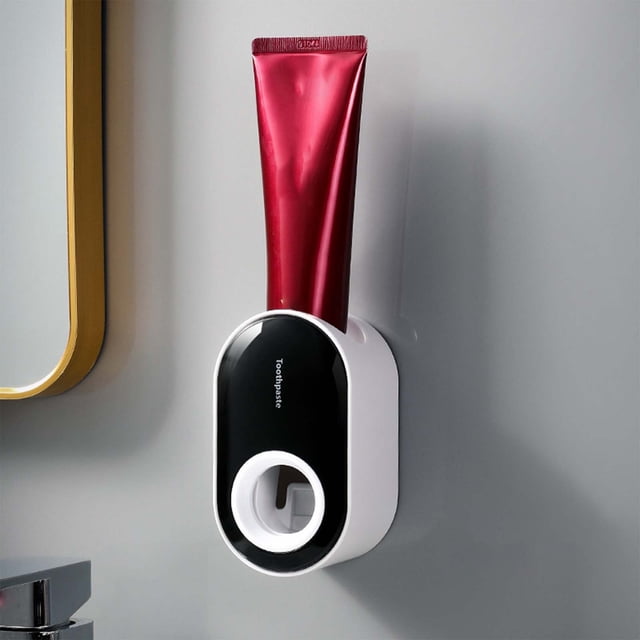 Automatic Toothpaste Dispenser Wall Mounted for Bathroom, Hands-Free Squeezer with Strong Adhesive for Easy Installation and Cleaning