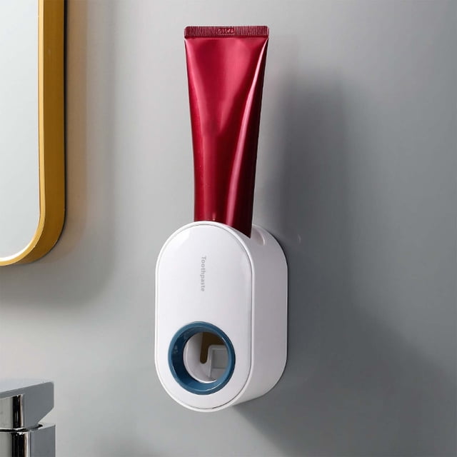 Automatic Toothpaste Dispenser Wall Mounted for Bathroom, Hands-Free Squeezer with Strong Adhesive for Easy Installation and Cleaning