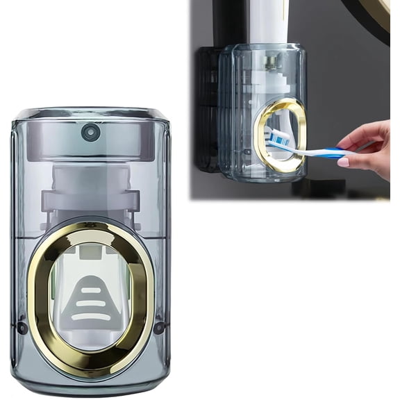 Automatic Toothpaste Squeezer Dispenser Holder: Light Luxury Toothpaste Squeezer,Toothpaste Dispenser,2024 New Toothpaste Squeezer Dispenser,Easy-to-Remove and Clean,Toothpaste Squeezer (Clear Blue)
