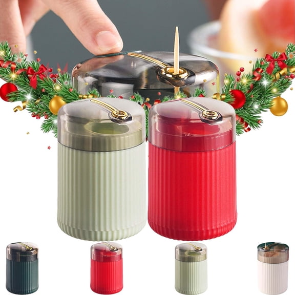 Automatic Toothpick Dispenser with Pop-Up Design, Portable Holder for Indoor and Outdoor Use