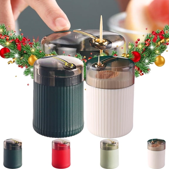 Automatic Toothpick Dispenser with Pop-Up Design, Portable Holder for Indoor and Outdoor Use