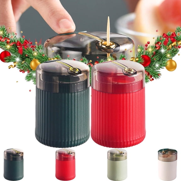 Automatic Toothpick Dispenser with Pop-Up Design, Portable Holder for Indoor and Outdoor Use