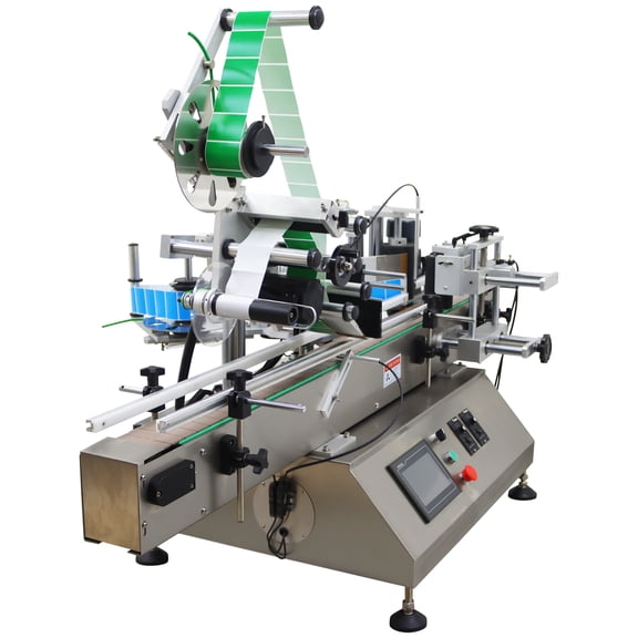 Automatic Top and Side Labelling Machine Bottle Label Applicator for 1.57-3.9in Dia Bottle