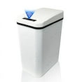 thumbnail image 1 of Automatic Touchless Bathroom Trash Can with Lid White Slim Narrow Plastic Smart Motion Sensor Covered Garbage Can, 1 of 6