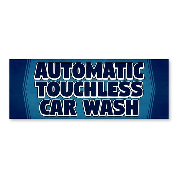Automatic Touchless Car Wash 12" x 4.5" Decal | Advertise Your Business | All Weather Can Apply To Any Surface | Car Wash Detailer | Made in The USA
