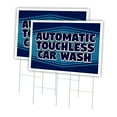 thumbnail image 1 of Automatic Touchless Car Wash 2 Pack Of 24" x 36" Yard Sign & Stake | Advertise Your Business | Stake Included Image On Front Only | Made in The USA, 1 of 3