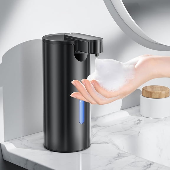 Automatic Touchless Foaming Soap Dispenser, Stainless Steel 11.5 oz with 3-Level Adjustable Sensor Pump for Kitchen & Bathroom Liquid Soap