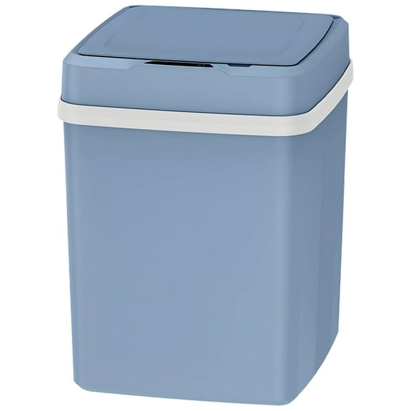 Automatic Touchless Sensor Bin, 12 L Trash Bin for Kitchen and Bathroom, Built-In Lithium Battery, Waterproof Trash Can, Triple Modes, Blue