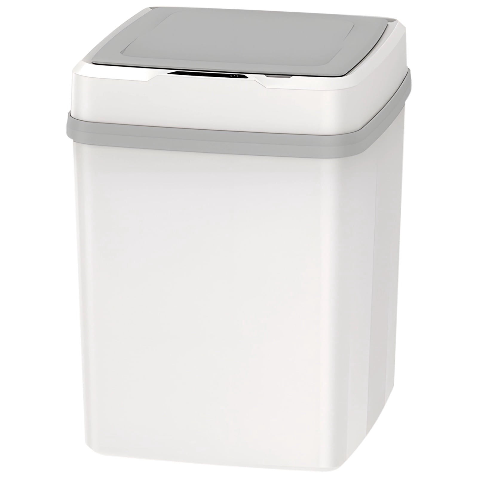 Automatic Touchless Sensor Bin, 12 L Trash Bin for Kitchen and Bathroom, Built-In Lithium Battery, Waterproof Trash Can, Triple Modes, White