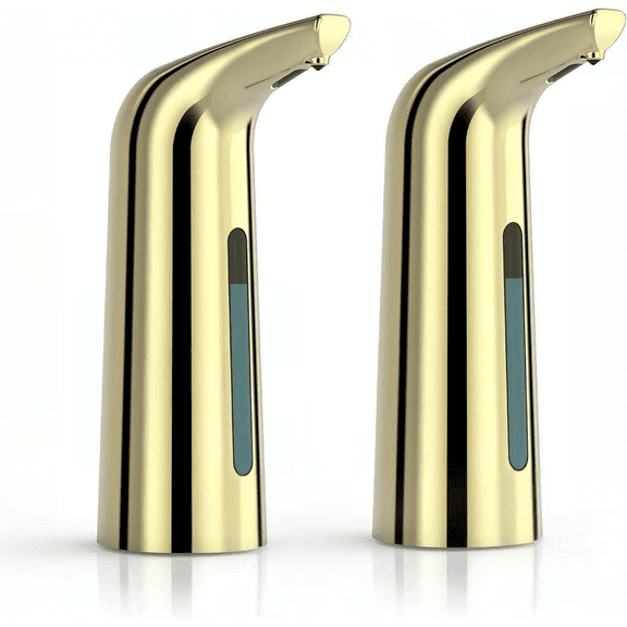 Automatic Touchless Soap Dispenser with Infrared Sensor 400 ml Countertop Electric Hand Sanitizer Pump Gold