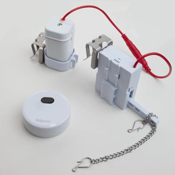 Automatic Touchless Toilet Flush Kit, Motor-Driven, Battery Operated, Fits Most Flapper Toilets, Motion Sensor Flush Valve, Easy DIY Install