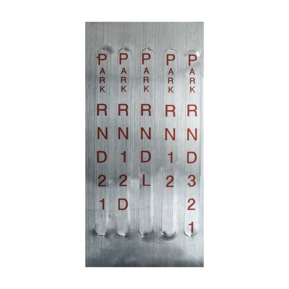 Automatic Transmission Shift Indicator Window or Decal Reverse Pattern