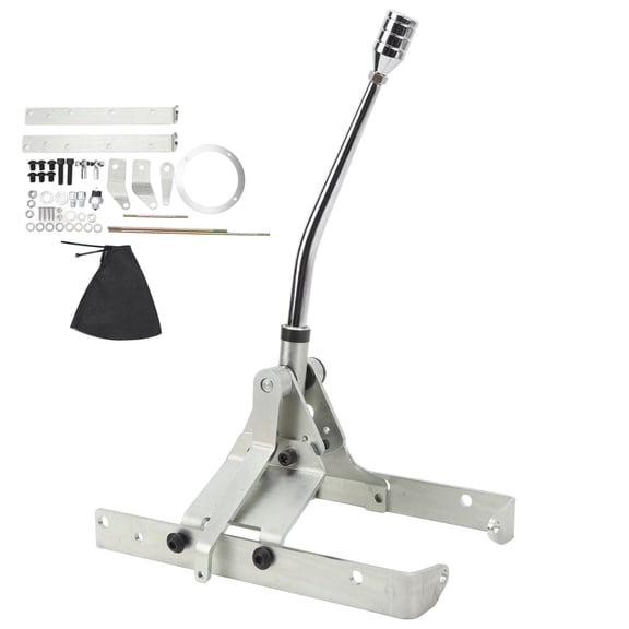 Automatic Transmission Shifter Kit 12 Inches Chrome Shift Lever Arm and Billet Aluminum Knob for GM TH350 Turbo Shifter Assembly 12 in / 30.5 cm