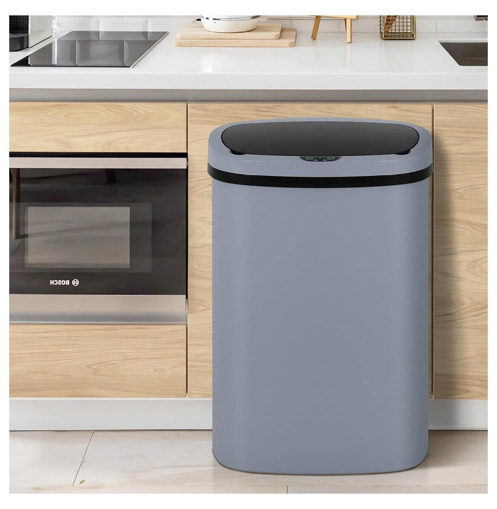 Automatic Trash Can 13 Gallon Garbage Can with Lid Plastics Large ...