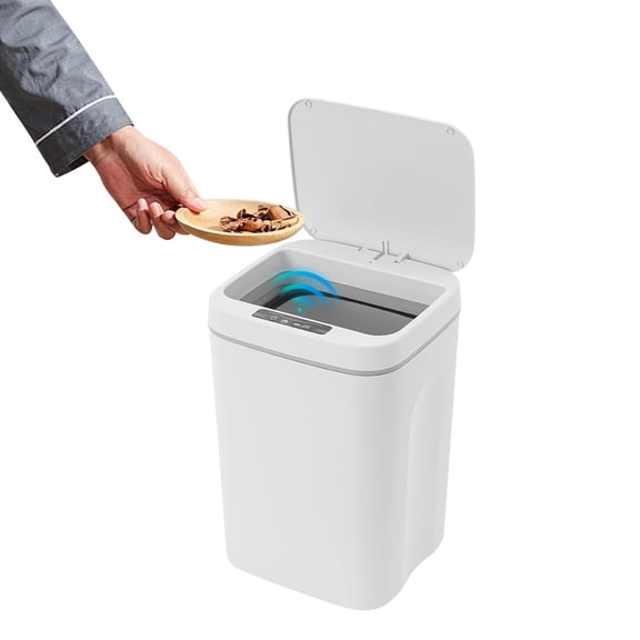 Automatic Trash Can 4.2 Gallon/16L Infrared Motion Sensor Plastic Trash Bin with Lid Touchless Garbage Can for Kitchen Bathroom Bedroom Living Room Office Outdoor
