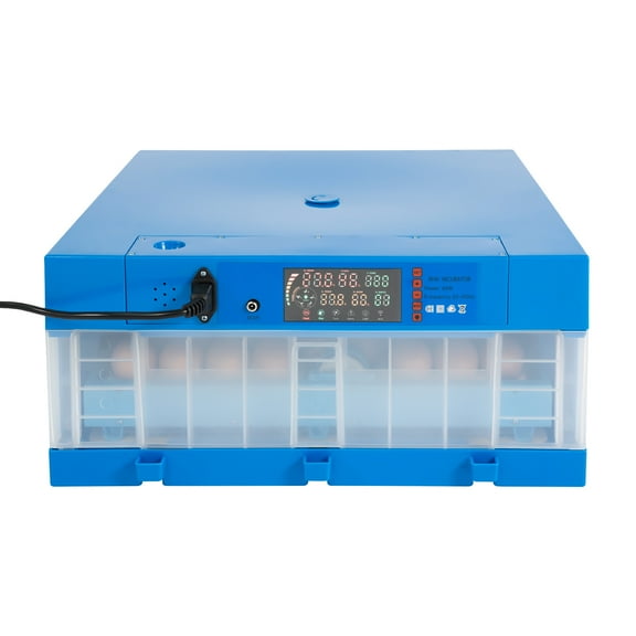 Automatic Turning Egg Incubator, 64 Eggs Electric and Battery Power Supply Hatcher with LED Screen for Chicken Goose Duck Pigeon Quail Incubating