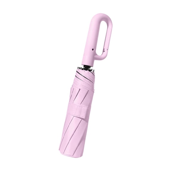 Automatic Umbrella Uv Protection Rain And Sun Dual Use Portable Pink Travel Umbrella 1 Pack