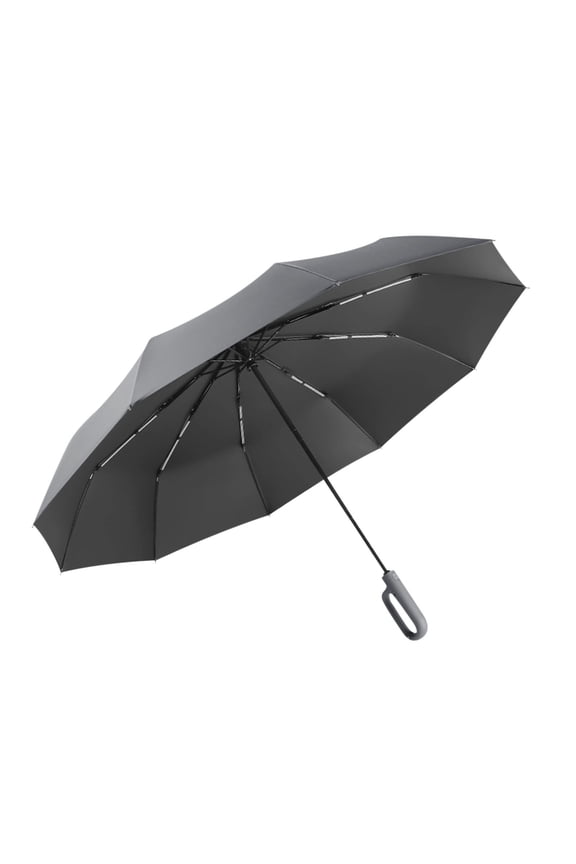 Automatic Umbrella Windproof Large Folding Travel Umbrella UV Protection Auto Open Close for Men Women Beige
