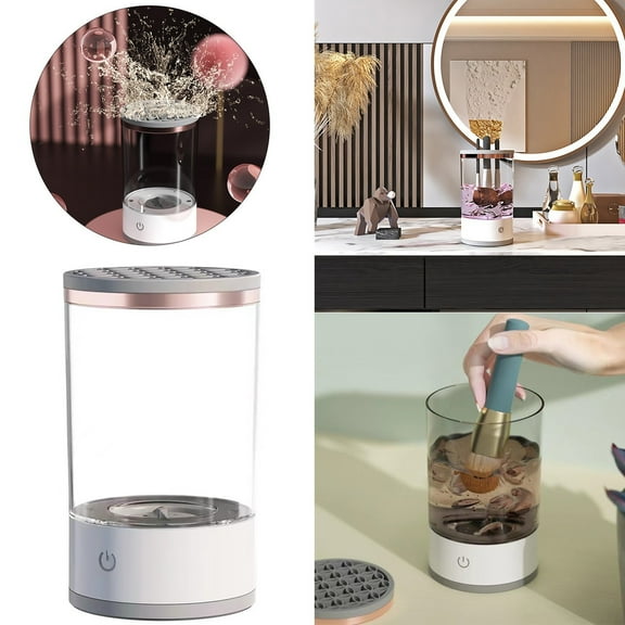 Automatic Usb Makeup Brush Cleaner & Dryer, 1 Pcmakeup Brush Washer Rechargeable Lazy Person Cleaning Brush Automatic Washer Quick Drying Tool, Easter Mother'S Day Gift Makeup Organizers