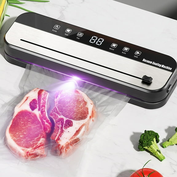 Automatic Vacuum Sealer Machine, Black Stainless steel, Sous Vide Food Saver, Airtight Sealing System, Complete with Vacuum sealing machine x1