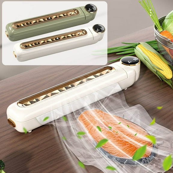 Automatic Vacuum Sealer Machine for Food Storage - 110V, 60KPA Suction, 12" Heat Strip, 10 Bags Included - Portable Fresh Keeper with 2 Sealing Modes