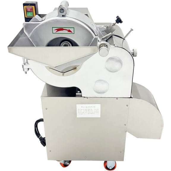 Automatic Vegetable Semi-Frozen Meat Cutting Dicing Machine Commercial Food Processor 110V 440.9-1322.7LBs/h