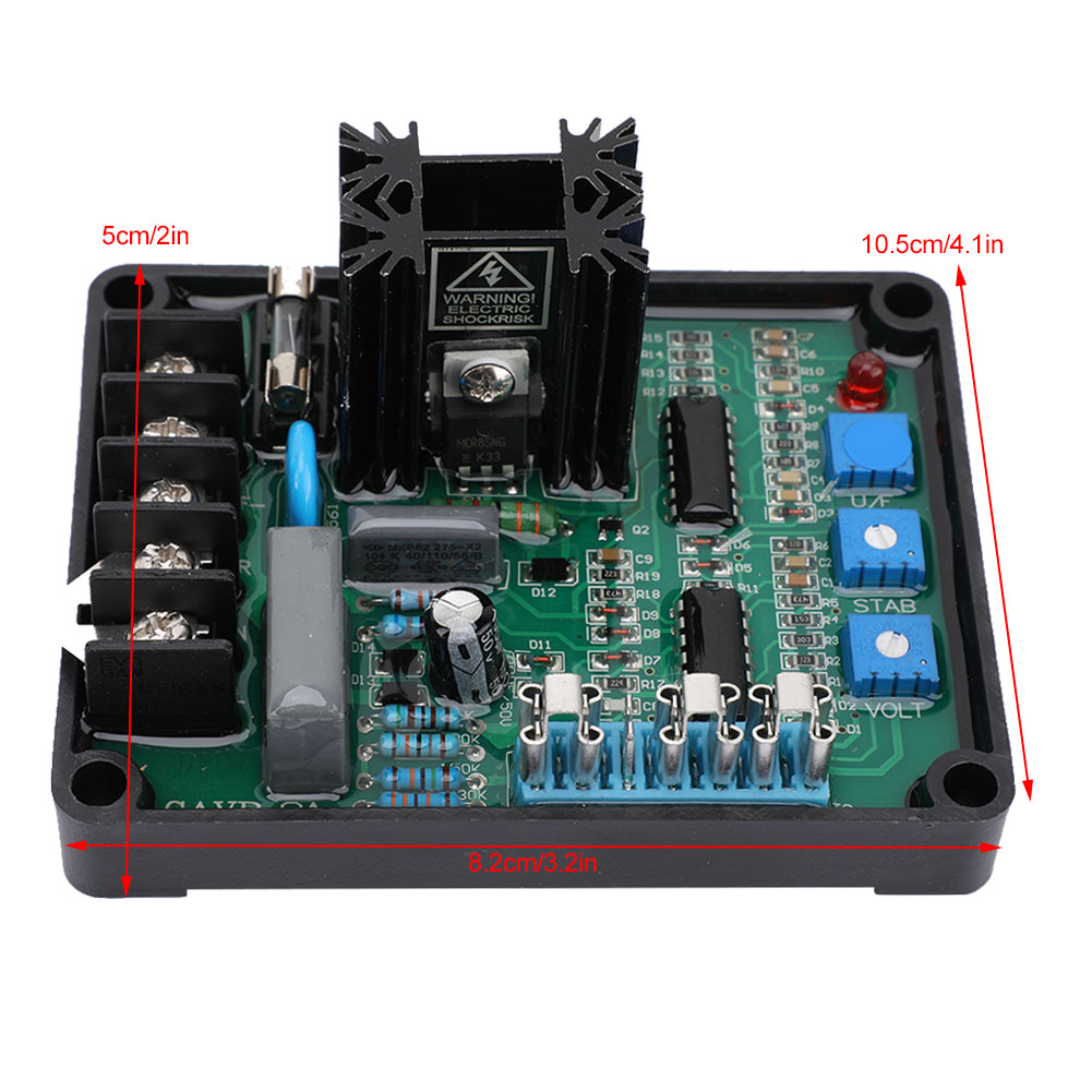 Automatic Voltage Regulator, 110/220/440V AC `-55  Degrees Celsius  To 350  Degrees Celsius . Generator AVR  For Industrial Machine For Machine Voltage Stabilization