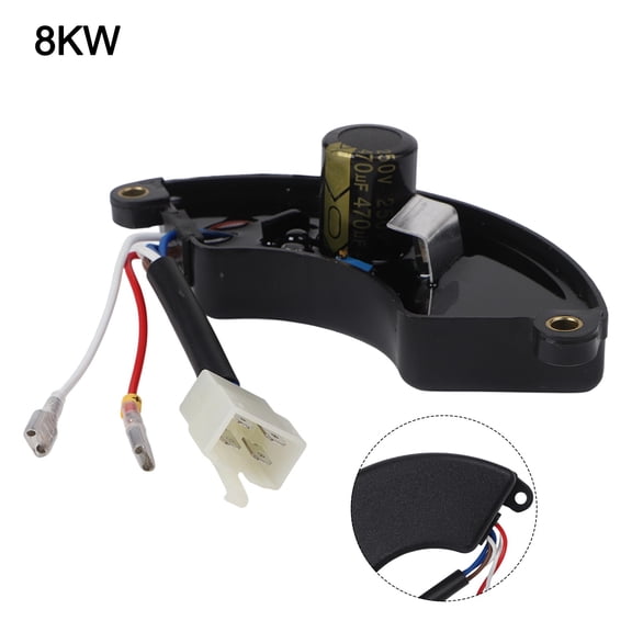 Automatic Voltage Regulator AVR for Diesel Generator 5KW-8KW, Half Moon Type with Full-Wave Rectifier, Adjustable 160V-260V Output, Overload Protection