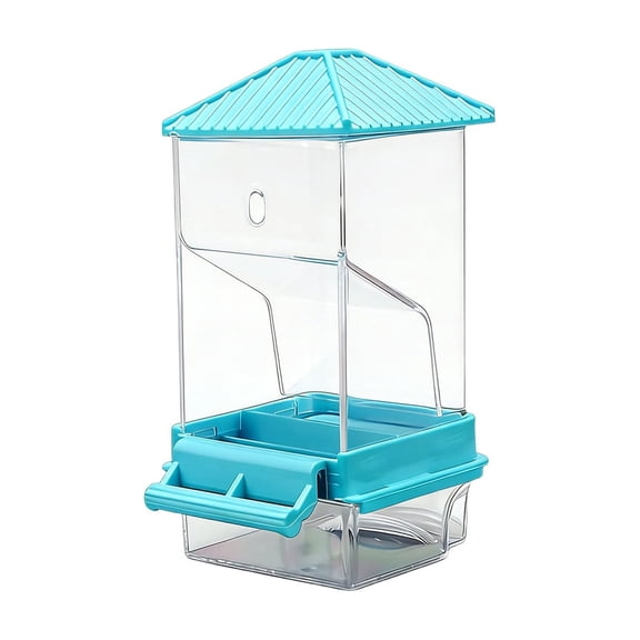 Automatic Wall-Mounted Bird Feeder – Transparent No-Mess Food Dispenser for Parakeets& Small Bird,For Home Or Outdoor Use For Small Birds,Bird Cage Feeder,