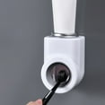 thumbnail image 1 of Automatic Wall Mounted Toothpaste Squeezer - Space Saving, Easy Install, Silver, 1 of 6