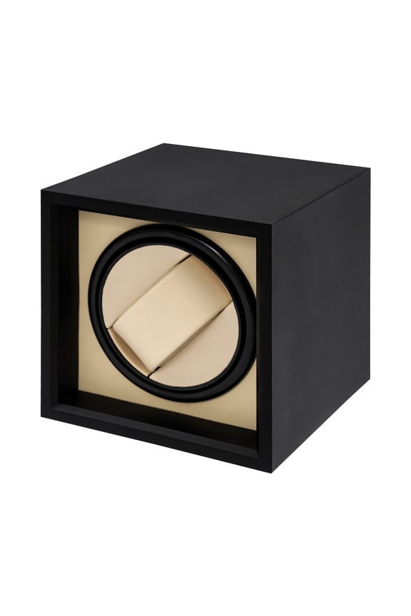 Automatic Watch Winder Single Watch Winder Box with Quiet Motor and USB Cable 4 Rotation Modes Women's and Men's Watches Rotator (5.1" D x 5.3" H)