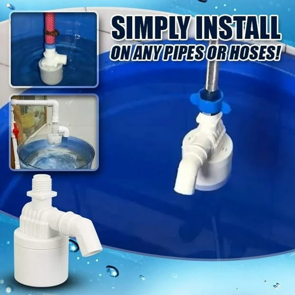 Automatic Water Control Valve 3/4 Inch for Water Tank, Livestock, Fish Pond, Pool - Universal Auto Fill, Overflow Prevention