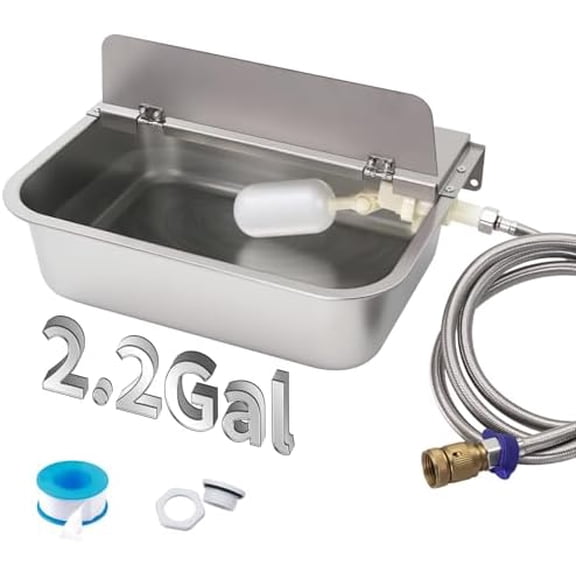 Automatic Water Dispenser for Dogs 2.2Gal Auto-Fill Pet Water Bowl Hanging Indoor and Outdoor Large Waterer for Livestock Chickens$$Garden & Patio