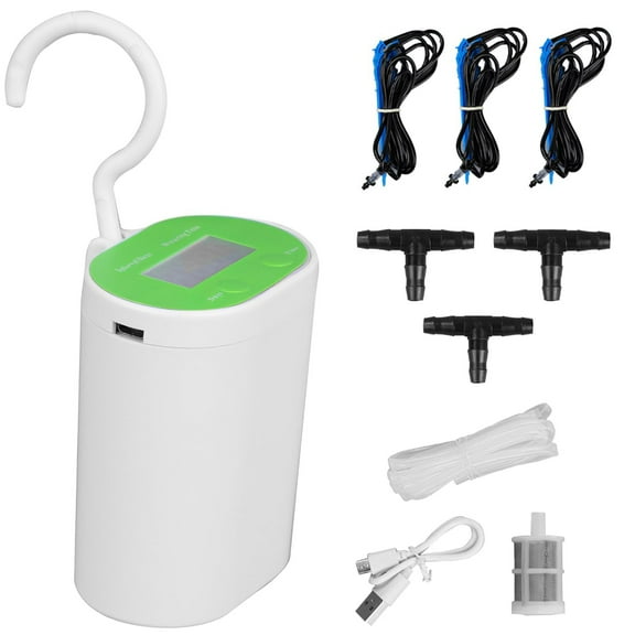 Automatic Watering System Kit for Potted Programmable Irrigation with Timer and Rechargeable Battery for 12 Efficient Auto Watering Solution