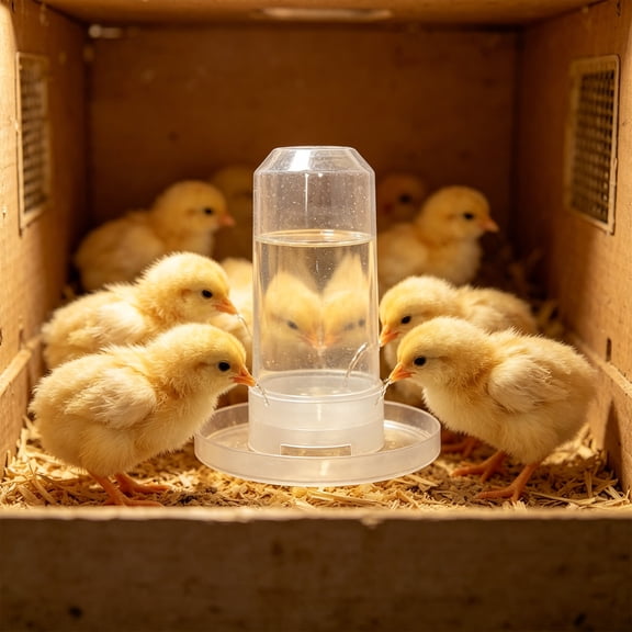 Automatic Water Feeder For Quail Chicks, Anti-Drown Poultry Drinker, Low Spill Cage Water Dispenser, 6.69x3.94x2.76in C