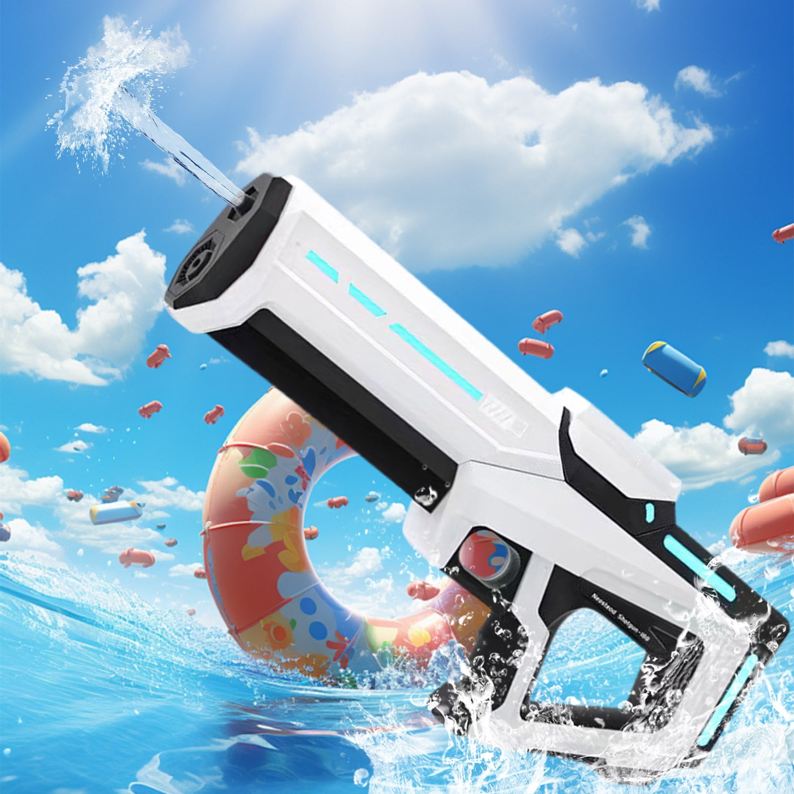Automatic Water Gun with Large Tank High Pressure Spray Outdoor Summer Toy Pool Beach Play