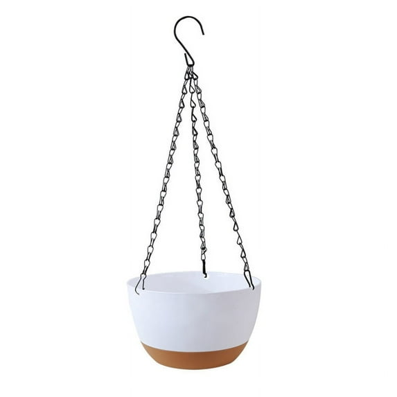 Automatic Water Suction Flowerpot Modern Contrast Color Hanging Basket Planting Container Garden Balcony Removable Flower Pots