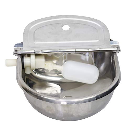 Automatic Water Trough Dog Feeder Bowl with 39" Length Pipe & Float for Cattle Horse Goat Sheep Animals Stainless Pet Livestock Tool