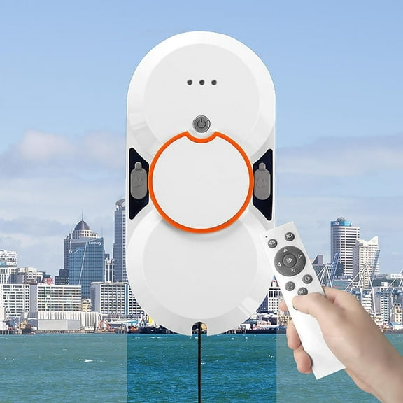 Automatic Window Washing Robot - 5600pa Powerful Suction, Remote Control, Dual Water Tank, Indoor/Outdoor Use