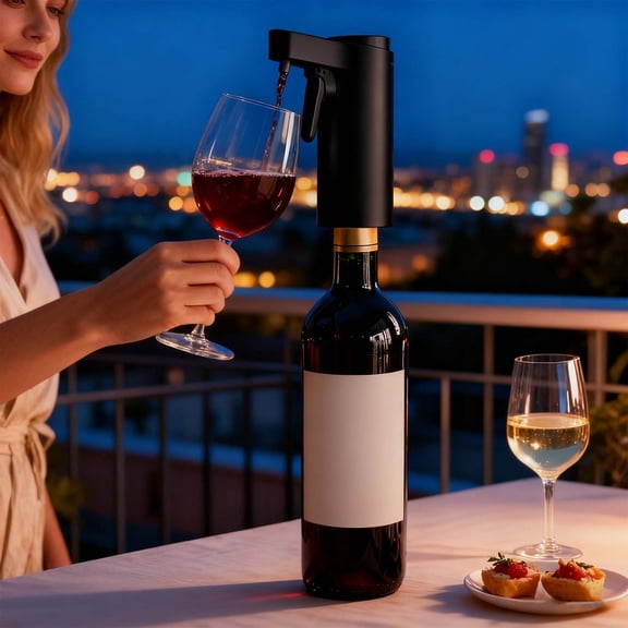 Automatic Dispenser & Aerator Smart Electric Pourer with Digital Display USB Rechargeable Bottle Pourer for Home & Party