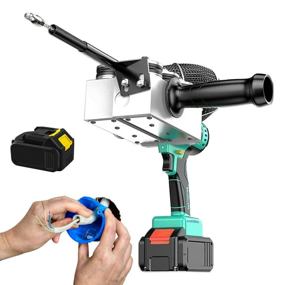 Automatic Wire Stringing Machine,Fully Automatic Threading Machine with 30m Steel Wire Lead & 6PCS Pulley,Wire Winding Machine Threading/Reeling - Identify Same Length