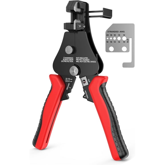 Automatic Wire Stripper, 3 In 1 Adjustable Stripper/Cutter/Crimping Tool, Heavy Duty Automatic Electrical Wire Strippers for 8-20 AWG Solid and 10-22 AWG Stranded