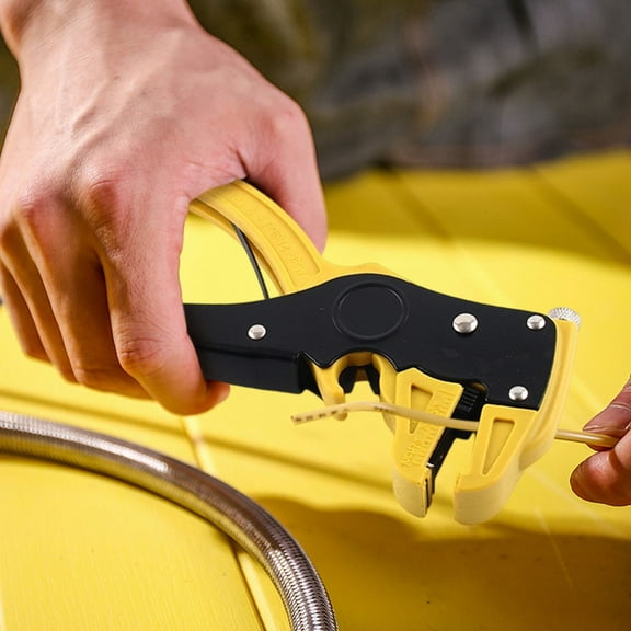 Automatic Wire Stripper Cutter | S55C Blade | 0.2-6.0mm² Range | Fast Self-Adjusting Wire Removal Tool | Plastic Steel Body | Precision Cable Cut | Durable Spring Mechanism | for Electrical &