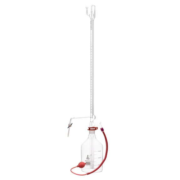 Automatic Zero Burette, 50ml - Class B - 34/35 Joint Size - 0.10?ml Tolerance, 0.10ml Sub. Divisions - 2000ml Reservoir Capacity - Eisco Labs